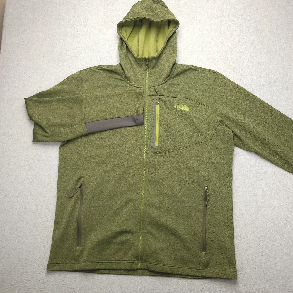 The North Face Canyonlands Jacket Mens XL Green Hooded Full Zip Hiking Outdoor‎